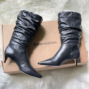 Reformation Black Heeled Boots